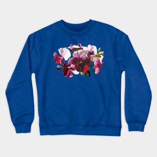 Pansies - Pink and Magenta Pansies Crewneck Sweatshirt